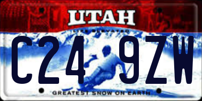 UT license plate C249ZW