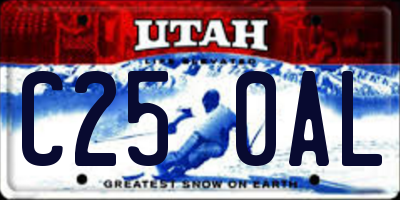 UT license plate C250AL