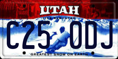 UT license plate C250DJ