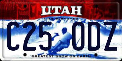 UT license plate C250DZ