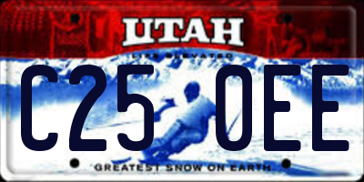 UT license plate C250EE