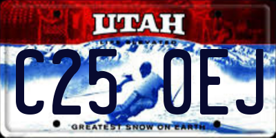 UT license plate C250EJ