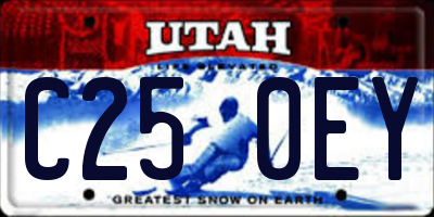 UT license plate C250EY