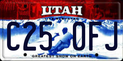 UT license plate C250FJ