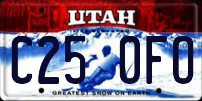 UT license plate C250FO