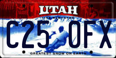UT license plate C250FX
