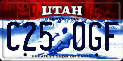 UT license plate C250GF