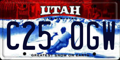 UT license plate C250GW