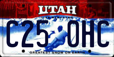 UT license plate C250HC