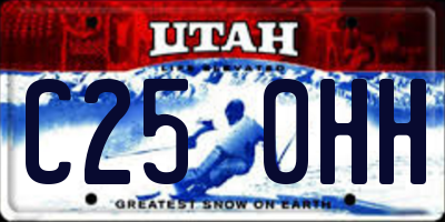 UT license plate C250HH