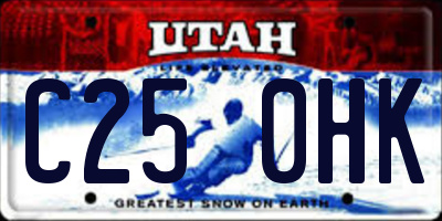 UT license plate C250HK
