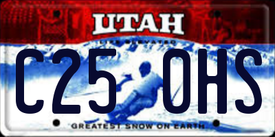 UT license plate C250HS