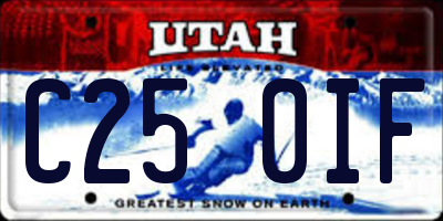 UT license plate C250IF