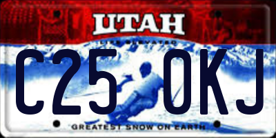 UT license plate C250KJ