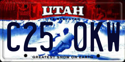 UT license plate C250KW