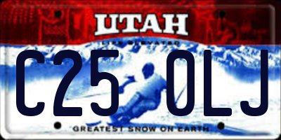 UT license plate C250LJ