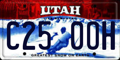 UT license plate C250OH