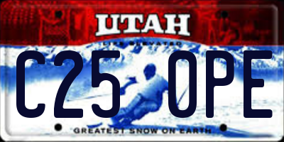 UT license plate C250PE