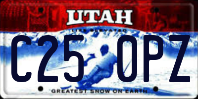 UT license plate C250PZ