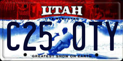 UT license plate C250TY