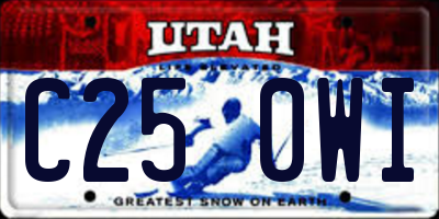 UT license plate C250WI