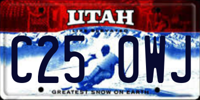 UT license plate C250WJ