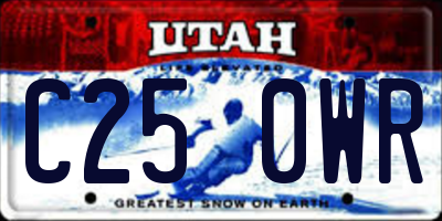 UT license plate C250WR