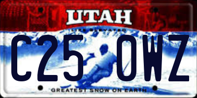 UT license plate C250WZ