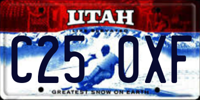 UT license plate C250XF