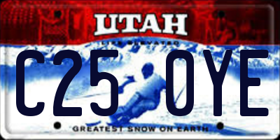 UT license plate C250YE
