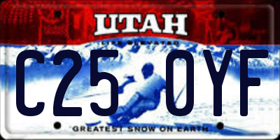 UT license plate C250YF