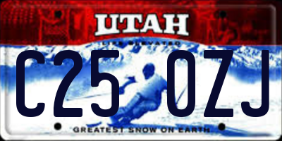 UT license plate C250ZJ