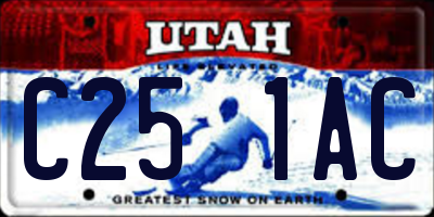 UT license plate C251AC