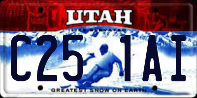 UT license plate C251AI