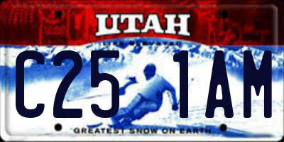 UT license plate C251AM
