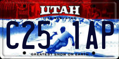 UT license plate C251AP