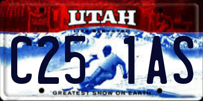 UT license plate C251AS