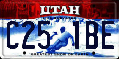 UT license plate C251BE