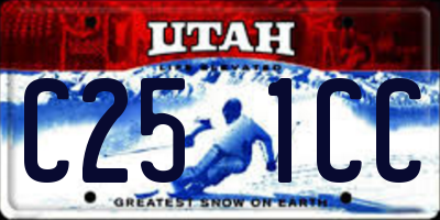 UT license plate C251CC
