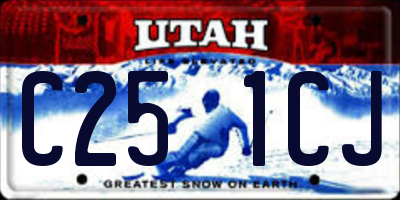 UT license plate C251CJ
