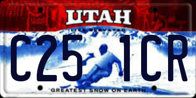 UT license plate C251CR