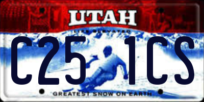 UT license plate C251CS
