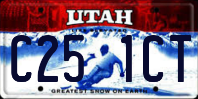 UT license plate C251CT