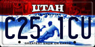 UT license plate C251CU