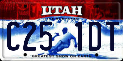 UT license plate C251DT