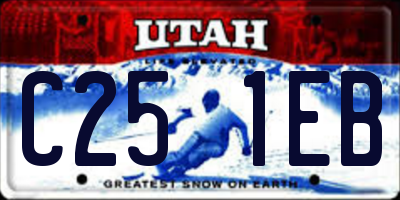 UT license plate C251EB