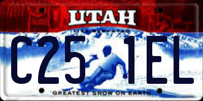 UT license plate C251EL