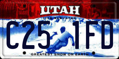 UT license plate C251FD