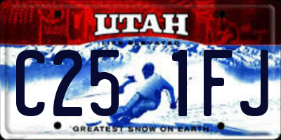 UT license plate C251FJ