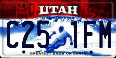 UT license plate C251FM